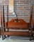 Vintage Four Poster Full Size Mahogany Bed