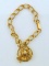 Vintage Gold Plated Clemson Tiger Fan Bracelet