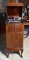 Antique Columbia Grafanola Nonpareil, Walnut Cabinet, with Antique Records in Tilt Out Sleeves