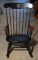 Black Painted Maple Presbyterian College Rocker Rocking Chair