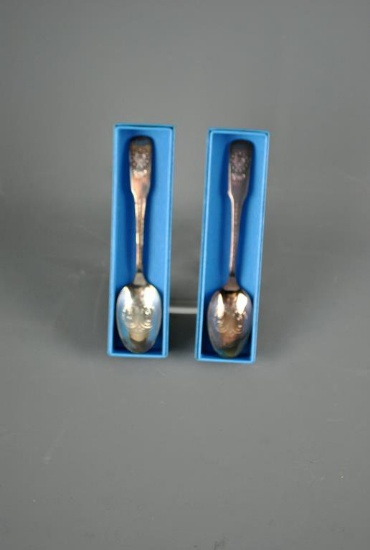 Pair of South Carolina Bicentennial Silver Plate Collector's Spoons