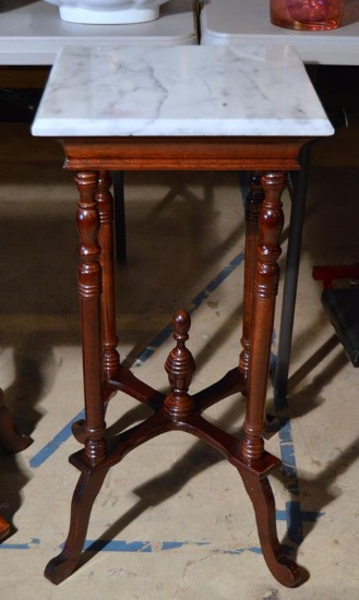 Vintage Marble Top Mahogany Stand