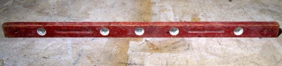 Vintage Red Wooden Bubble Level