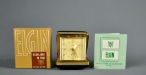 Vintage Elgin Small Mechanical Alarm Clock, Mint in Box