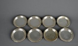 Set of 8 Antique Wallace Sterling Silver Butter Pats or Salt Dishes, 123 g