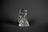 Marked Waterford Crystal Owl Paperweight
