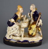 Vintage Porcelain Rococo Musicians Figurine