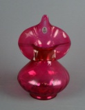 Fenton Cranberry Glass 9 Inch Tulip Vase