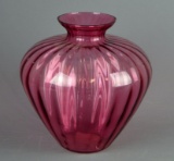 Vintage Pilgrim Cranberry Glass 8.5 Inch Vase