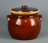 Vintage Hull Brown Drip Bean Pot