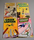 Lot of 4 DC Comics 1960s Green Lantern, Wonder Woman, Justice League, Mystery in Space