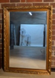 Vintage Gilt Wood Frame Beveled Glass Wall Mirror