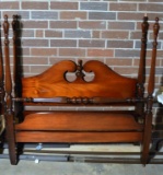 Vintage Four-Poster Full Size Mahogany Bed