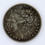 1892-S Morgan Silver Dollar, Condition As Shown