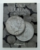Partial Peace Silver Dollar Collection In Folder, 17 Peace Dollars, Condition As Shown