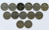 Lot of 13 Buffalo Nickels, Condition As Shown