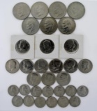 Lot of US Bicentennial Dollars, Half Dollars & Quarters, $16.25 Face Value, Condition As Shown