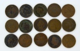 Lot of 15 US Indian Head Pennies, Condition As Shown