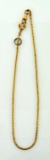 Antique 12K Gold Filled Watch Chain, 13 Inches L