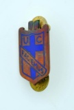 Vintage U.C. Faciemus Enamel Blue Cross Lapel Pin