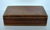 Vintage Leather Covered Box, 6 x 3.5 x 1.5 Inches