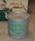 Vintage Mohawk Foam Floating Galvanized Metal Minnow Pail