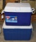 Two Coolers: Rubbermaid and Coleman