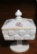 Vintage Westmoreland Glass Milk Glass Candy Dish w/ Charlton Hand Painted Flowers