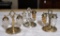 Lot of 3 Pairs of Vintage Silver Plate & Crystal Salt & Pepper Shkr: Two Grape Bunch, One Strawberry