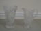 Lot of Two Pressed Glass Bird Motif Items: Pitcher and Vase