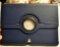 Unused New Blue Leather iPad Case tT800 w/ Screen Protectors