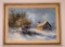 V. Singer, Barn in Winter, Oil on Canvas, Framed, 24 x 35 Inches Sight Measurement