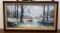 Suh Jin Hee, 1972 Winter Mountain Scene, Oil on Canvas, Framed, 17 x 35.3 Sight Measurement
