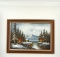 Unsigned () Winter Scene, Oil on Canvas, Framed, 24 x 36 Inches Sight Measurement