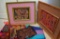 Lot of Vintage Textile Arts: Panama Molas & Colorful Woolen Throws, Largest Mola is 12 x 16 inches S