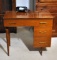 Vintage Singer Spartan Sewing Machine in Mid-Century Modern Cabinet, Bakelite Shade Lamp