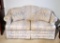Ivory & Blue Camelback Loveseat