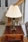 Contemporary Antiqued Bronze Finish Table Lamp, 30 inches H
