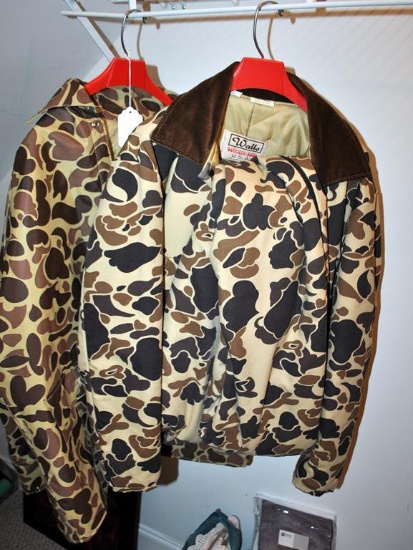 Walls Blizzard-Pruf Insulated Camo Hunting Jacket, Size 42-44 & Ozark Insulated Rain Slick Jacket
