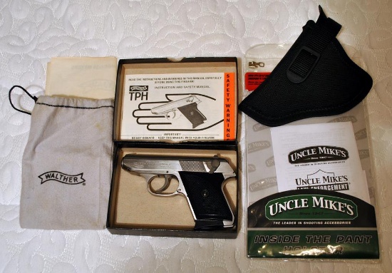 Walther TPH .22 LR  Double Action Semi-Auto Pistol, Serial # T000998 w/ Uncle Mike's Pocket Holster