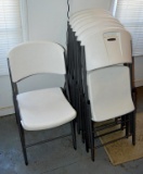 Set of 8 Contemporary Lifetime Folding Chairs