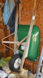 Green Metal Wheelbarrow