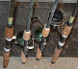 Lot of 4 Fishing Rods & Reels: