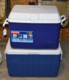 Two Coolers: Rubbermaid and Coleman