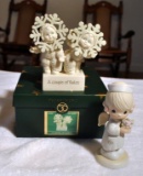 Lot of Two Collectible Figurines: Snow Babies & Precious Moments