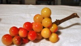 Vintage Grape Bunch Carved From Alabaster