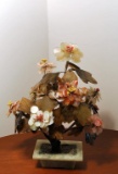 Vintage Carved Alabaster Floral Arrangement