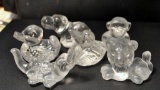Set of Six Goebel Glass Animal Collectibles
