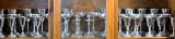 Set of Vintage Spanish Silver Plate Goblets & Pair of Candle Holders, 38 Pieces