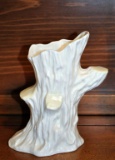 Belleek Fine Parian Porcelain Tree Stump Vase